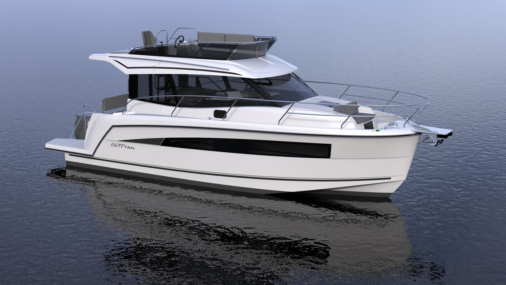 BaltYacht Balt 1018 TYTAN, Balt 1018 TYTAN, BaltYacht Balt 1018 Titanium, Balt 1018 Titanium, Balt 1018, моторная яхта Balt 1018 TYTAN, Полуглиссирующая яхта BaltYacht, Полуглиссирующее прогулочное судно BaltYacht