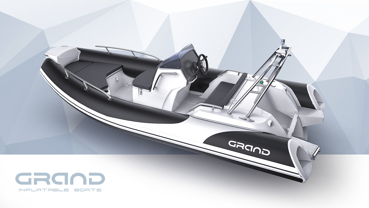 Надувная лодка с жестким дном, RIB, GRAND Golden Line G500