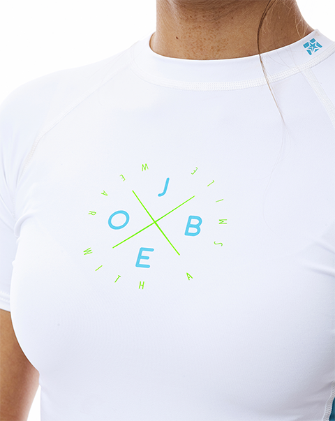 Rashguard Women White JOBE - Женская гидрофутболка с защитой от ультрафиолета Rashguard Women White JOBE, 544117051, JOBE 544117051, футболка с защитой от ультрафиолета, Гидрофутболка с защитой от ультрафиолета, Футболка женская с уф защитой, Футболка с уф защитой, Футболка женская, Гидрофутболка, Гидрофутболка женская, Термокофта для женщин, Футболка для купания женская, Футболка для купания, футболка для водного спорта