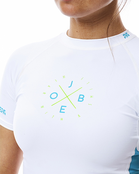 Rashguard Women White JOBE - Женская гидрофутболка с защитой от ультрафиолета Rashguard Women White JOBE, 544117051, JOBE 544117051, футболка с защитой от ультрафиолета, Гидрофутболка с защитой от ультрафиолета, Футболка женская с уф защитой, Футболка с уф защитой, Футболка женская, Гидрофутболка, Гидрофутболка женская, Термокофта для женщин, Футболка для купания женская, Футболка для купания, футболка для водного спорта