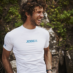 Rashguard Men White JOBE, 544017050, Футболка для купания, футболка с защитой от ультрафиолета, Гидрофутболка с защитой от ультрафиолета, Футболка мужская с уф защитой, Футболка с уф защитой, Футболка мужская, Гидрофутболка, Гидрофутболка мужская