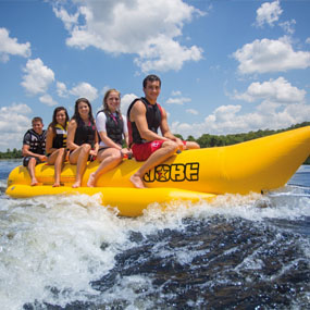 Watersled 3P JOBE, Banana Watersled 3P JOBE, Multi Rider JOBE, JOBE 320312001, водный аттракцион банан, водные аттракционы, надувные аттракционы, аттракционы jobe, аттракцион банан, Водный банан, надувной банан, водные сани, трехместный банан
