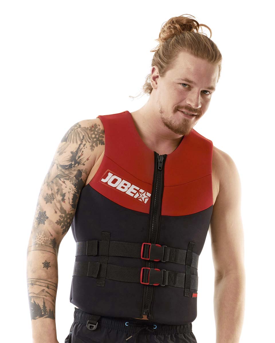 Neoprene Vest Men Red JOBE - Жилет страховочный мужской Neoprene Vest Men Red JOBE, Vest Men JOBE, 244918105, JOBE 244918105, Жилет страховочный мужской, Жилет страховочный, Жилет спасательный, водный жилет