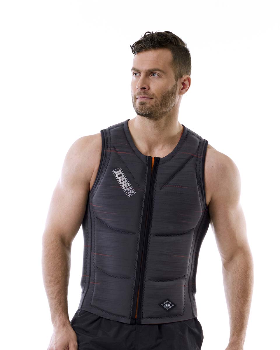 Reversible Comp Vest Zipper Fury Red|Graphite Grey Men JOBE - Жилет страховочный мужской двухсторонний Reversible Comp Vest Zipper Fury Red|Graphite Grey Men JOBE, Vest Men JOBE, 554018002, JOBE 554018002, Жилет страховочный мужской, Жилет страховочный, Жилет спасательный, водный жилет, двухсторонний страховочный жилет