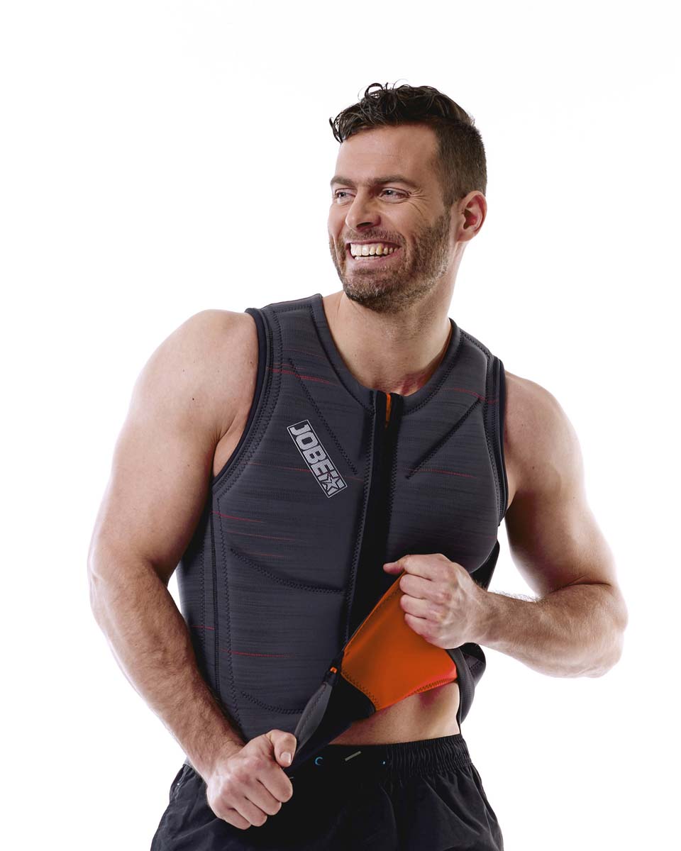 Reversible Comp Vest Zipper Fury Red|Graphite Grey Men JOBE - Жилет страховочный мужской двухсторонний Reversible Comp Vest Zipper Fury Red|Graphite Grey Men JOBE, Vest Men JOBE, 554018002, JOBE 554018002, Жилет страховочный мужской, Жилет страховочный, Жилет спасательный, водный жилет, двухсторонний страховочный жилет