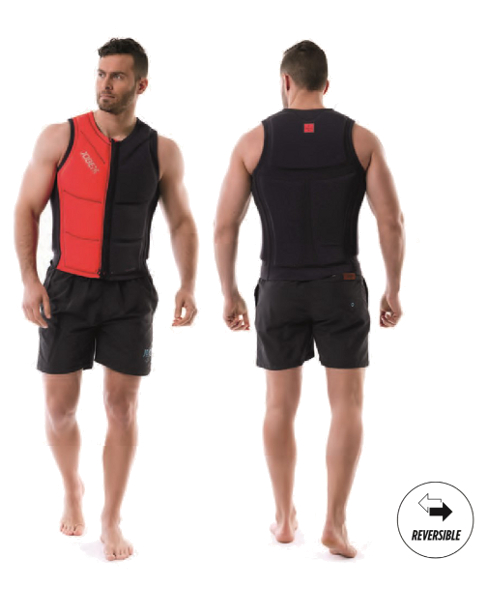 Reversible Comp Vest Zipper Fury Red|Graphite Grey Men JOBE - Жилет страховочный мужской двухсторонний Reversible Comp Vest Zipper Fury Red|Graphite Grey Men JOBE, Vest Men JOBE, 554018002, JOBE 554018002, Жилет страховочный мужской, Жилет страховочный, Жилет спасательный, водный жилет, двухсторонний страховочный жилет