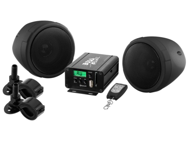 BOSS Marine MCBK520B, BOSS MCBK520B, MCBK520B, BOSS Audio MCBK520B, Boss Audio Systems MCBK520B, BOSS Audio Marine MCBK520B, аудиосистема для мотоцикла, аудиосистема на мотоцикл, музыка на мотоцикл, Акустическая система для мотоцикла, BLUETOOTH® | 600 WATTS MAX POWER ALL-TERRAIN SPEAKER AND AMPLIFIER SYSTEM