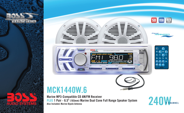 BOSS Marine MCK1440W.6, BOSS MCK1440W.6, MCK1440W.6, морская аудиосистема