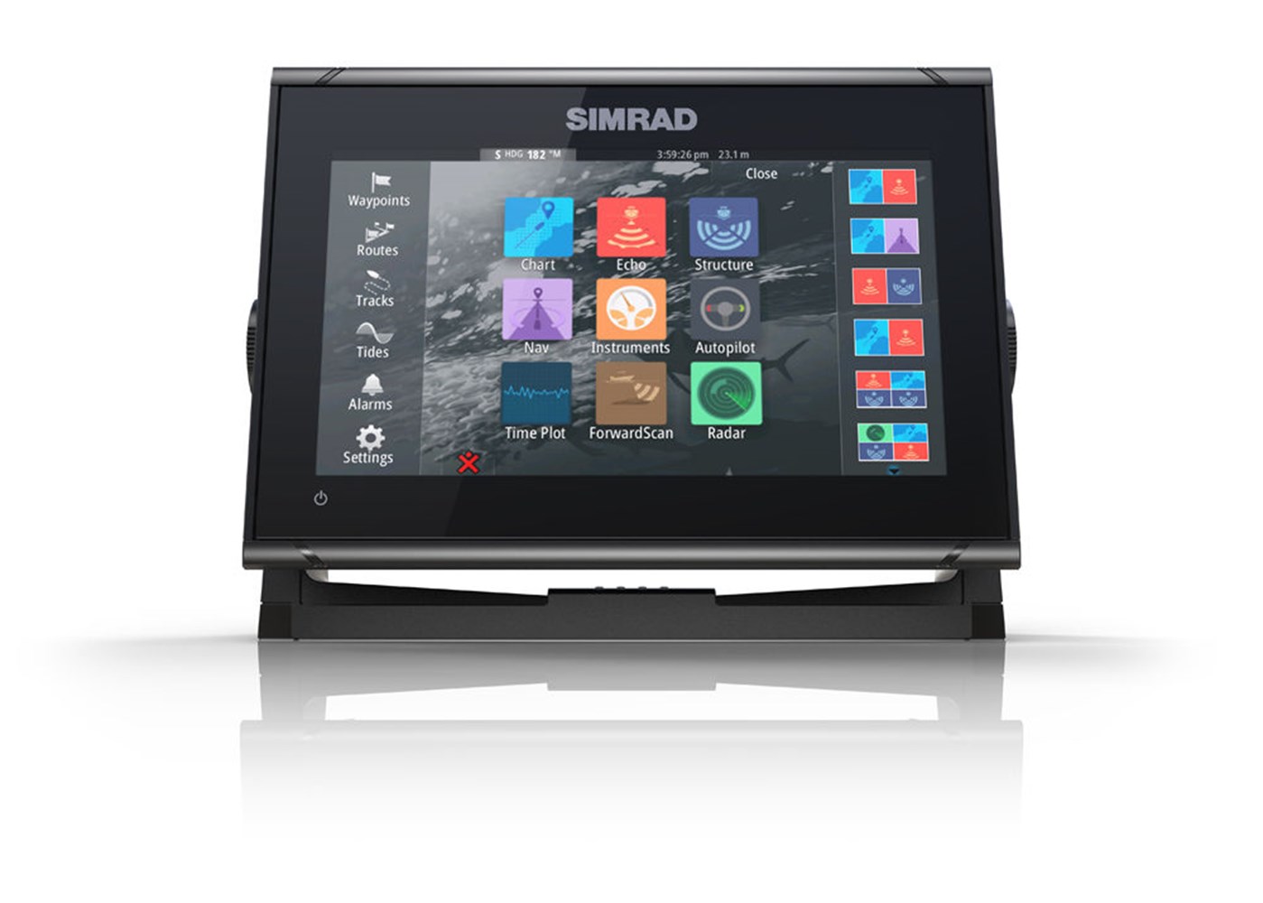 SIMRAD GO9 XSE - Мульти-сенсорный многофункциональный дисплей/картплоттер SIMRAD GO9 XSE, Simrad, Go9, Go9 XSE, картплоттер, сенсорный,GPS-модуль, WiFi, NMEA 2000, Totalscan, 000-13212-001