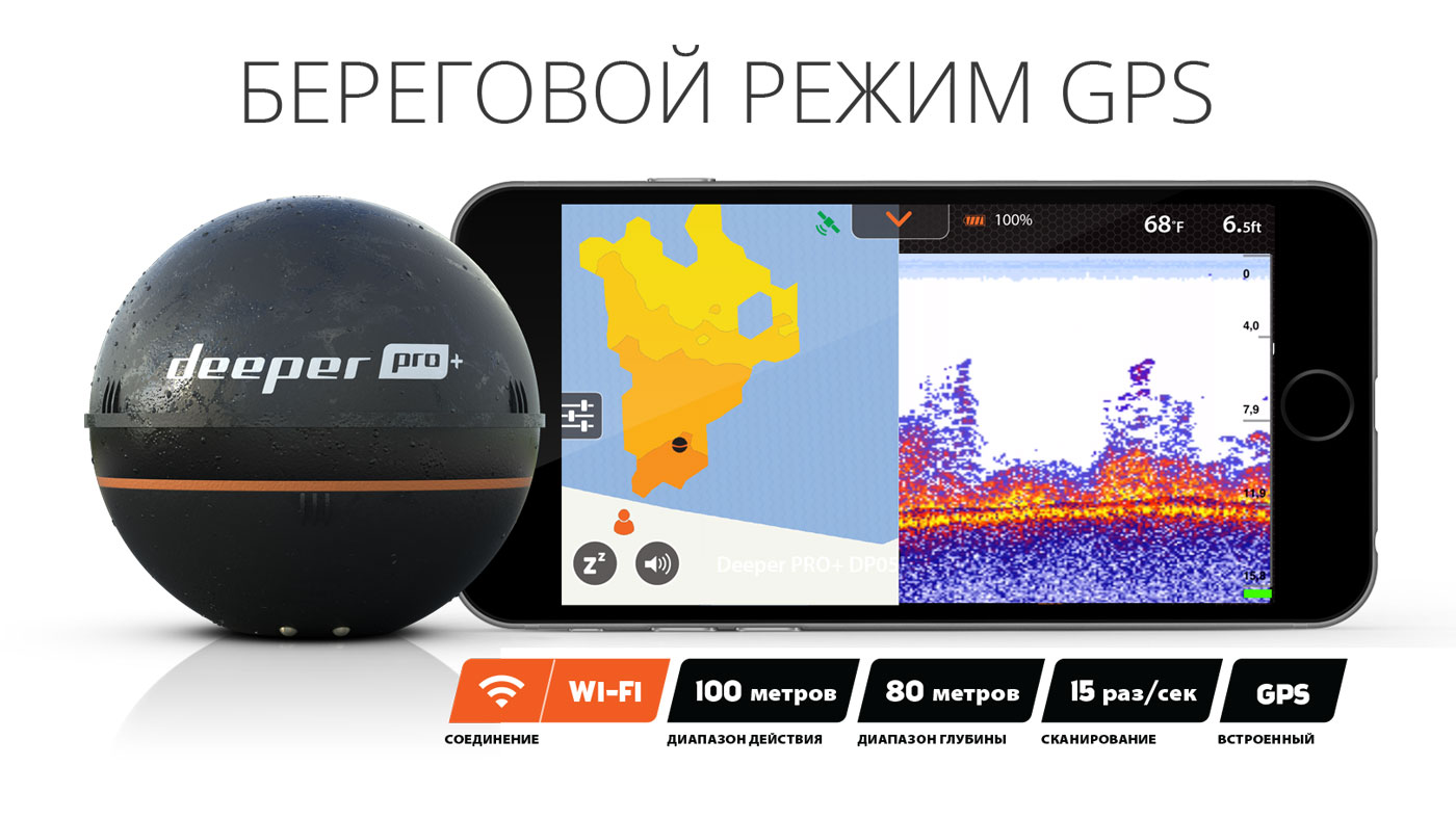 Эхолот Deeper Pro+ Эхолот Deeper Pro+, Deeper Pro+, Deeper Pro Plus