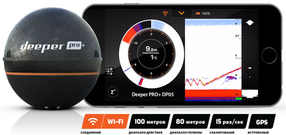 Эхолот Deeper Pro+ Эхолот Deeper Pro+, Deeper Pro+, Deeper Pro Plus