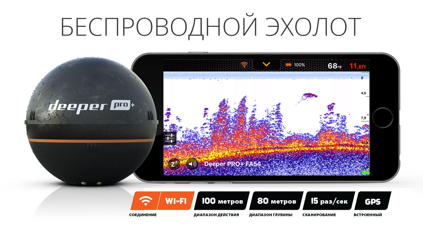 Эхолот Deeper Pro+ Эхолот Deeper Pro+, Deeper Pro+, Deeper Pro Plus