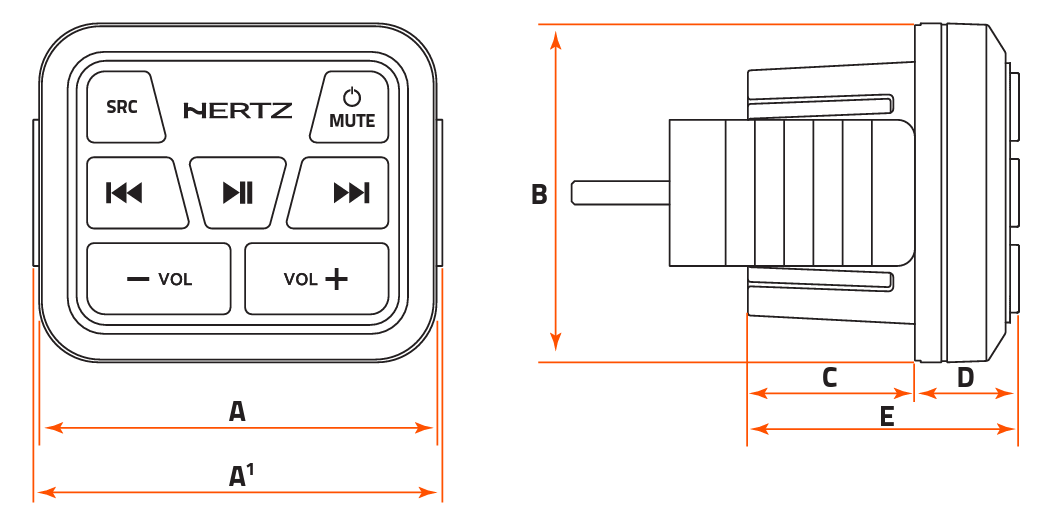 Hertz HMC U1, Hertz HMC U1 remote controll, Морской пульт дистанционного управления