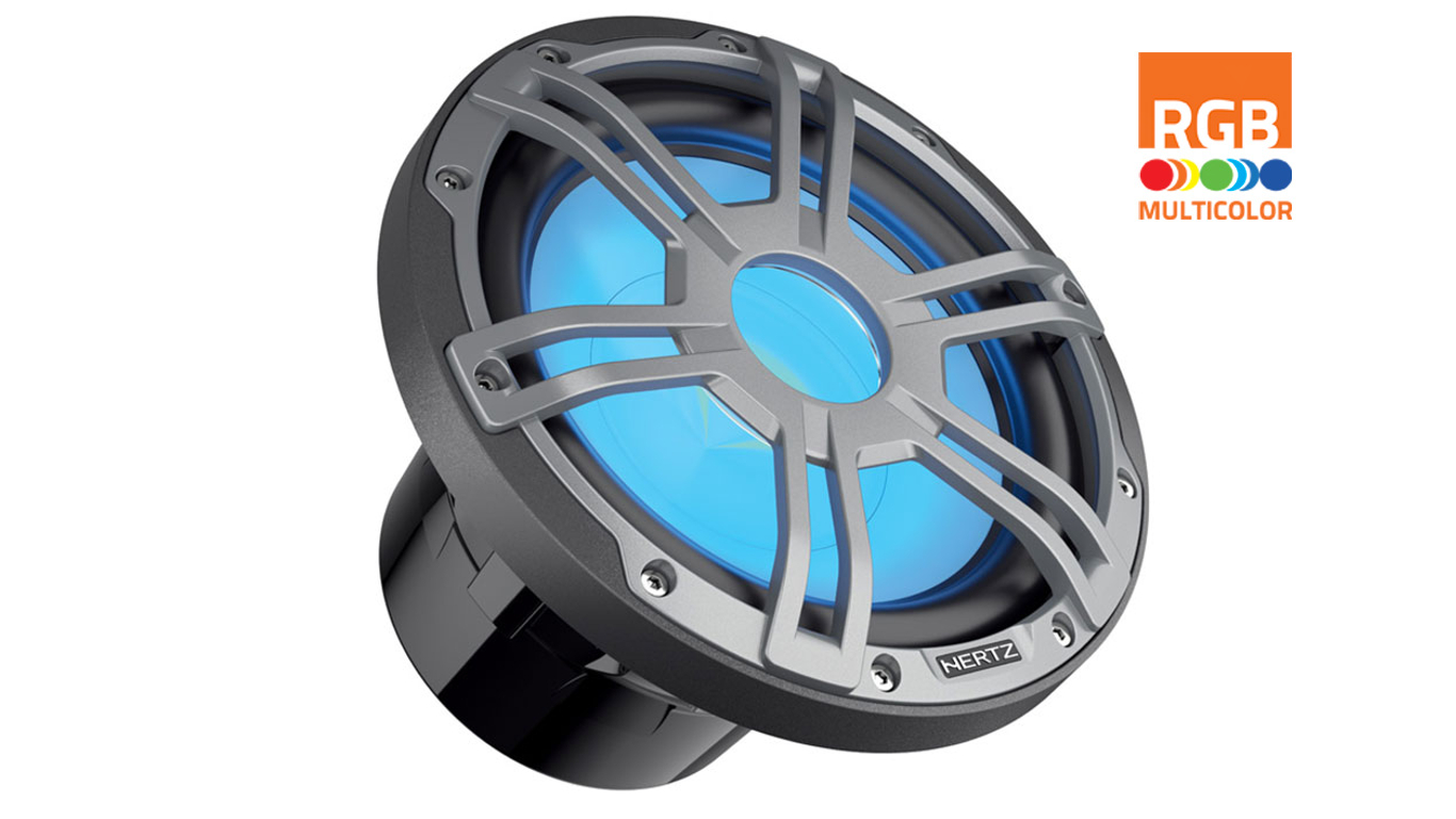 Hertz HMS 10 S-LD-G - Сабвуфер морской водонепроницаемый с подсветкой Hertz HMS 10 S-LD-G, Hertz HMS 10 S LD G, HMS 10 S-LD-G, HERTZ, Сабвуфер морской, сабвуфер в лодку, Сабвуфер морской влагозащищенный, Marine infinite baffle subwoofer, Hertz HMS 10 S-LD-G Marine Sport LED Subwoofer