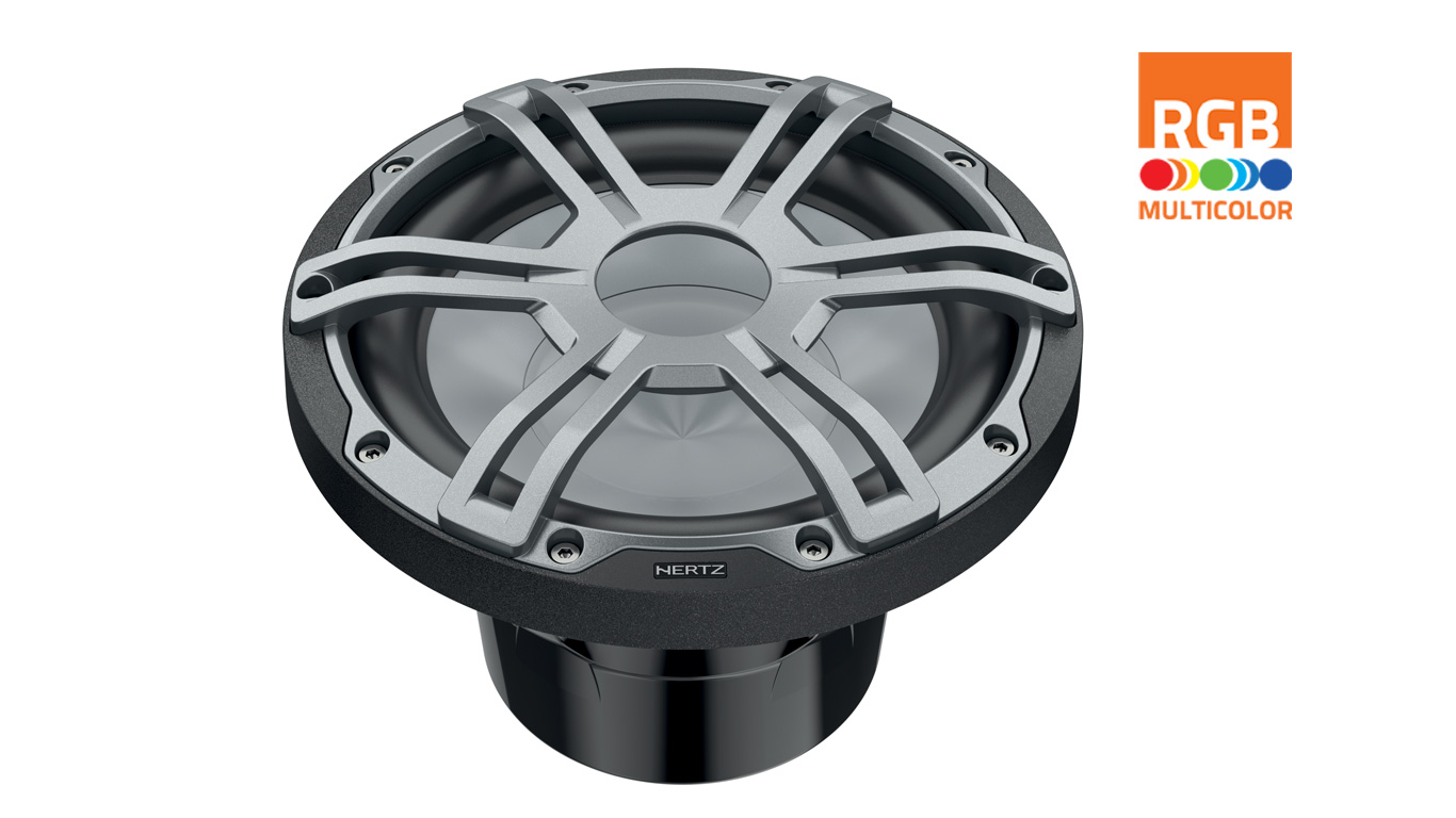 Hertz HMS 10 S-LD-G - Сабвуфер морской водонепроницаемый с подсветкой Hertz HMS 10 S-LD-G, Hertz HMS 10 S LD G, HMS 10 S-LD-G, HERTZ, Сабвуфер морской, сабвуфер в лодку, Сабвуфер морской влагозащищенный, Marine infinite baffle subwoofer, Hertz HMS 10 S-LD-G Marine Sport LED Subwoofer