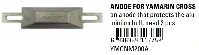 Анод для корпуса лодки Cross 60C Анод для корпуса лодки Cross 60C