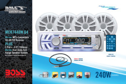 BOSS MARINE MCK1440W.6, морская аудиосистема, морская магнитола, морские магнитолы, морская акустика